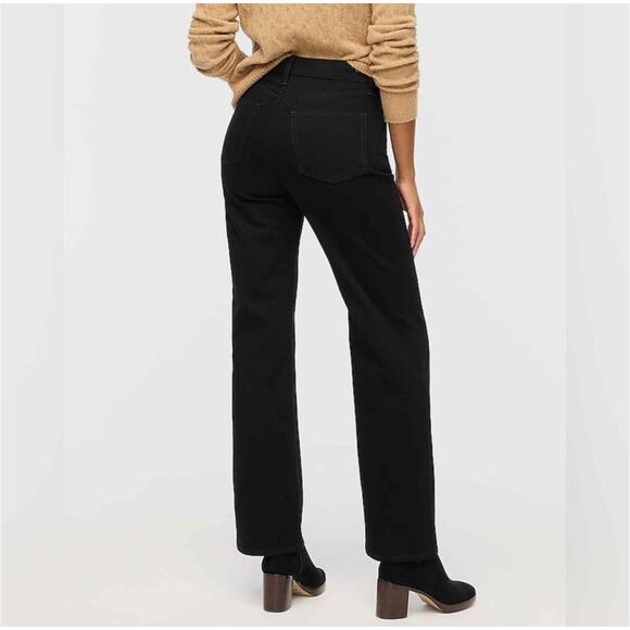 NWT J.Crew Factory Wide-leg Full-length Jean All-day Stretch in Black BU832 - Picture 15 of 15